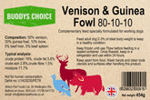 Buddys Choice Venison & Guinea Fowl 80/1