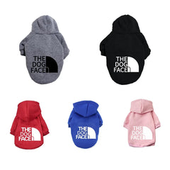 Large Dog Hoodies for Autumn and Winter - Stylish Jacket with Dog Face Text Pattern for French Bulldogs and Labradors