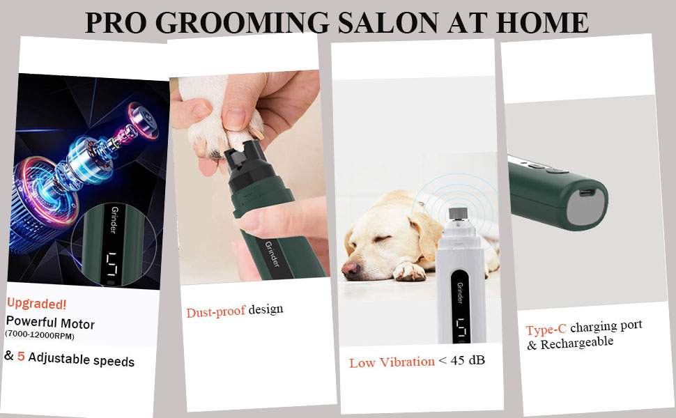 dog grooming kit dog nail trimmers  nail grinder for small dogs pet electric nail polisher